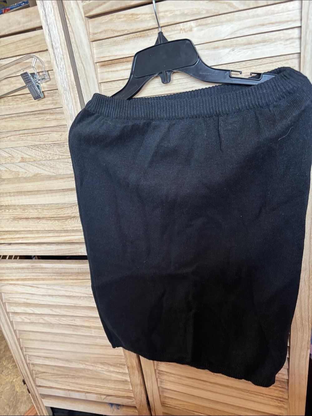 Classic Bonnie Boeret Black Knit Women's Skirt Petite Petite